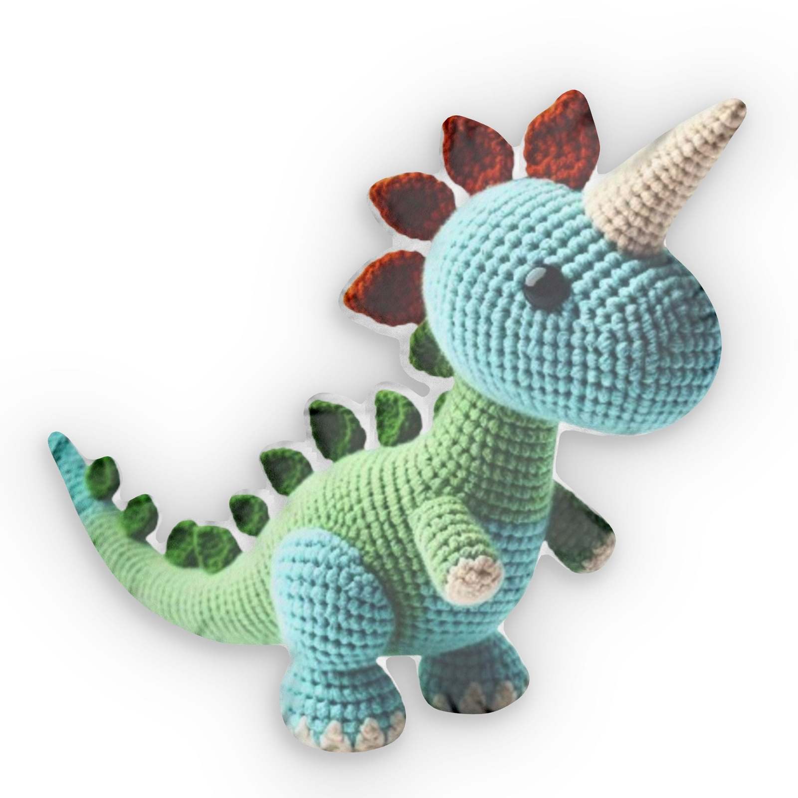 Crochet Dinosaur Plush, Mythical Amigurumi Dragon, Fantasy Nursery Decor Gift, S