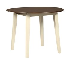 Woodanville - Cream / Brown - Round Drm Drop Leaf Table - $177.00