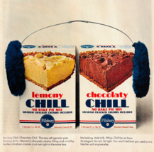 1966 Pillsbury No Bake Pie Mix Advertisement Vintage Lemon Chocolate DWYY1 - €17,25 EUR