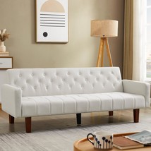 This Convertible Futon Couch Sofa Bed Measures 74 By 40 Inches And Features - £273.73 GBP
