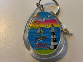 Florida Souvenir Sanibel Island Dolphins Keychain Bag Clip Lighthouse Bo... - £9.63 GBP