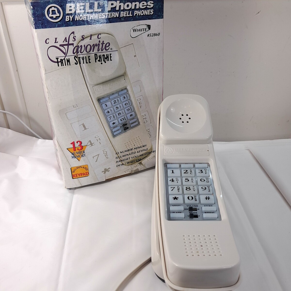 Vintage Northwestern Bell Phones Phone White Classic Favorite Trim Style... - $32.00
