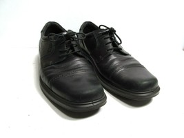 ECCO Black Leather Cap Toe Lace Up Oxfords Mens Size US 12  - $29.00