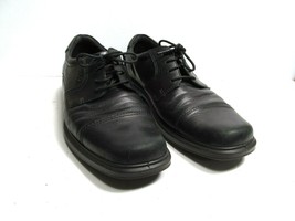 ECCO Black Leather Cap Toe Lace Up Oxfords Mens Size US 12  - £22.01 GBP