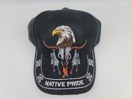 Native Pride Indian Trucker Hat Feathers, Bull Skull, Eagle Native Pride... - $23.75