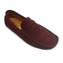 ANUFER Suede Leather Penny Loafers Comfort Driving Shoe Burgundy Mens 11... - $33.61
