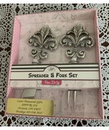 Epic Products Unique Metal Spreader and Fork Set Fleur De Lis Design Box... - £10.27 GBP