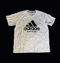Adidas Soccer Logo Tee Mens XXL White and Black T-Shirt - £17.80 GBP