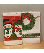 Hallmark Bridge Table Cover Paper 44” x 44” Christmas USA NOS Vintage Lot 2 - £5.49 GBP