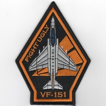 5&quot; Usn Navy VF-151 F-4 Coffin Yellow Black Phantom Hook &amp; Loop Embroidered Patch - £23.50 GBP