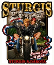 Sturgis Donald Trump Biker Motorcycle Metal Heavy Steel Sign Rally Harley Dakota - £108.24 GBP