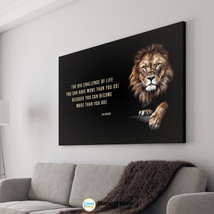 Lion Wall Art Jim Rohn Motivational Quotes Inspirational Wall Art Office Decor - £20.19 GBP+