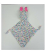 Bunny Lovey Blanket Baby Soother Muli-Color Bunny Crocheted - $26.94 CAD