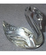 Fenton Art Glass Crystal Clear Swan - $12.95
