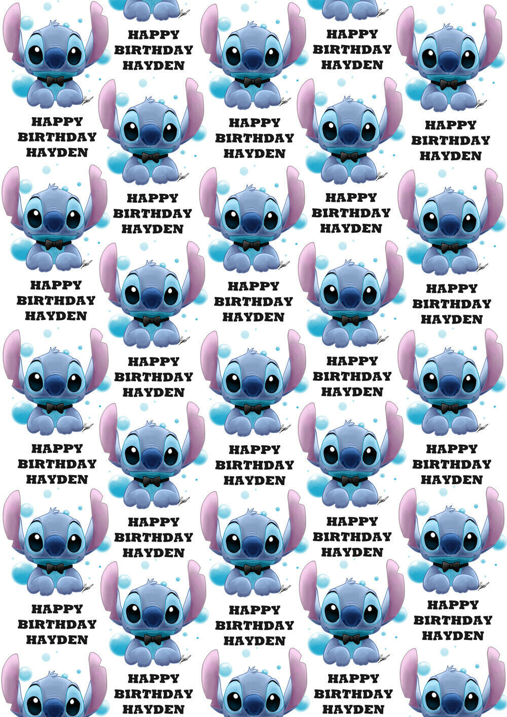 Disney Stitch Personalised Gift Wrap - Lilo and Stitch Wrapping Paper - ... - $5.36