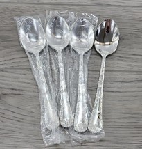 Wm Rogers & Son Silverplated Enchanted Rose Tablespoon / Soup Spoon - Set of 4 - $22.24
