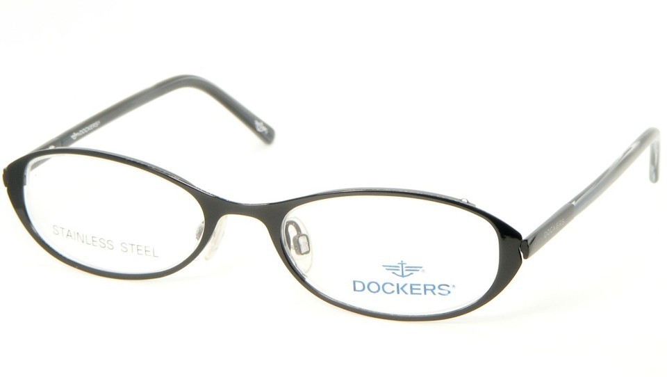 NEW DOCKERS 120904 001 BLACK EYEGLASSES GLASSES METAL FRAME 49-18-135mm ... - $32.67