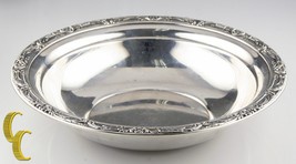 Reed &amp; Barton Large Sterling Silver Bowl w/ Floral Rim X745 Minor Scratches - £206.38 GBP