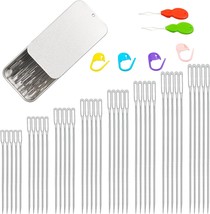 40PCS Large Eye Sewing Needles 8 Sizes Hand Sewing Sharp Needles Embroid... - $296.84 MXN