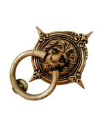Vintage Lion Statue Brass Door knocker 12&quot; Antique Large Lion Head Doorbell - $339.19 CAD