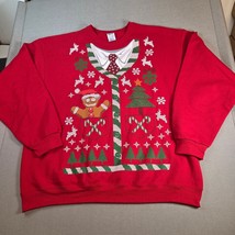 NuBlend 2XL Ugly Christmas Sweater Red Holiday Graphic Pullover Sweatshirt - $24.95