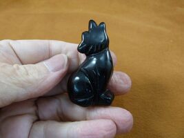 Y-COY-SI-570) Black Onyx COYOTE pup gemstone crafted FIGURINE baby gem C... - €13,46 EUR