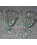 Elegant Green Opalescent Cordials Stemware Set of two - $19.13 CAD
