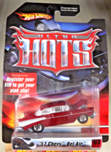 2006 Hot Wheels Ultra Hots 3/36 &#39;57 CHEVY BEL AIR Dark Red-Silver w/Real Riders - £17.63 GBP