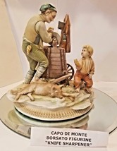 Antonio Borsato Capodimonte Italian Art Figurine &quot; Knife Sharpener &quot; RAR... - $625.00