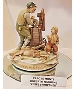 Antonio Borsato Capodimonte Italian Art Figurine &quot; Knife Sharpener &quot; RAR... - $625.00