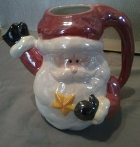 santa claus pitcher creamer gravy pourer christmas decoration handle spo... - $21.19