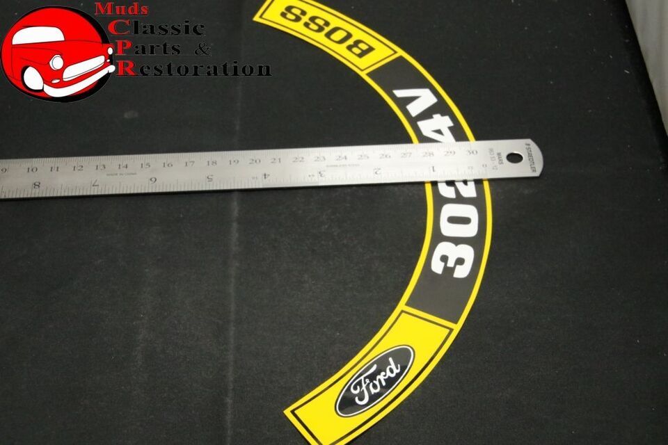 69 Ford Mustang Shelby Boss 302 Air Cleaner Decal Item image 3