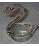 Vintage Made in Hungary Vintage Art Glass Crystal Swan - $8.00