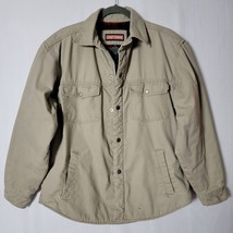 Craftsman Mens Jacket Size M Long Sleeve Snap Closure Fleece Flannel Lined - $24.25