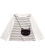 First Impressions Infant Girls Cotton Cat Purse T-shirt,Angel White,3-6 ... - $7.00