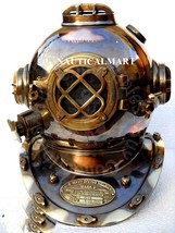 NauticalMart 18&quot; Antique Copper U S Navy Mark V Diving Divers Helmet - £235.20 GBP