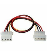 TechCraft 12&quot; Internal Molex (LP4) Power Extension Cable - $2.83