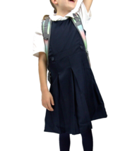 IZOD Girl&#39;s School Uniform Sleeveless Dress Navy Blue Size 10 - $29.02