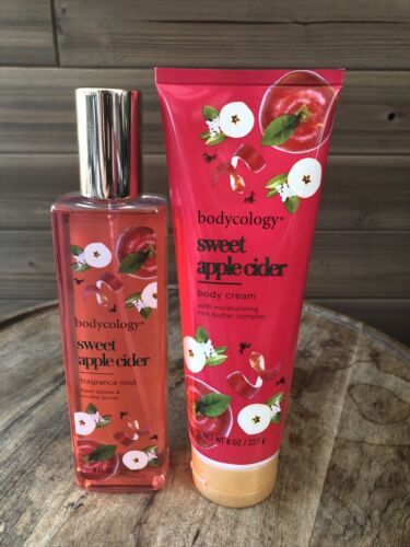 Bodycology Sweet Apple Cider fragrance body mist And Cream Set 8oz Each - $23.33