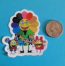 Sponge And Rainbow Flower Parody Super Cute Sticker Decal Embellishment Cool - £1.76 GBP
