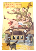 French Military Comic Vive La Class Les Gars! Mechanical DB Postcard P23 - £11.87 GBP