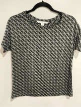 DIANE VON FURSTENBERG Tshirt- Grey/Black Geometric House of DVF’ Womens ... - £8.27 GBP
