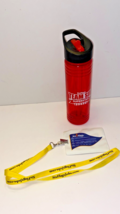 Six Flags Lanyard &amp; Water Bottle with Pop-up Sip Lid - £13.27 GBP