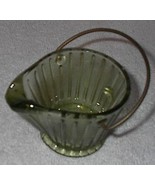 Green Glass Coal Shuttle Creamer, West Virginia Souvenir 1971 - $9.60 CAD