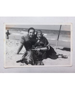 Egypt rare photo of a man and woman in Bedouin clothing on the beach 1978 - £7.67 GBP