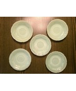 Lot Jadeite Fire King Oven Glass Alice Pattern Saucers - £20.54 GBP