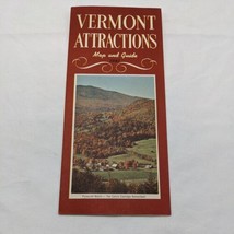 Vermont Attractions Map And Guide 1961 Tourist Brochure - $19.59
