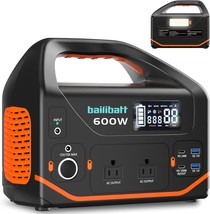 Portable Power Station 600W,293Wh Portable Generator For Home Use, Quiet - £252.73 GBP