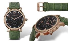 NEW Louis Richard 14031 Mens Pembridge Collection Multifunction Green Dial Watch - £14.75 GBP