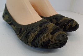 Steven New York &quot;Bandour&quot; Round Toe Flats Camo Stretchy Textile Shoes Sz 8.5 - £27.37 GBP